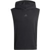 Pánska športová mikina cez hlavu adidas DROP ARMS HOOD čierna KA1201 - XL