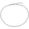 Silvego Strieborná guličková retiazka na nohu diamond cut 2 mm TTT25D20A-22 cm