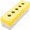 Tracon electric Krabicová zostava k tlačidlám žltá 5x otvor 70x247x65mm
