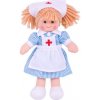 Bigjigs Toys Látková bábika Zdravotná sestrička Nancy, 28 cm