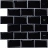 Nalepovací obklad - 3D mozaika - Čierne tehličky 30,5 x 30,5 cm