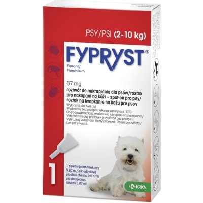 Fypryst spot-on Dog S 2-10kg 1x0,67 ml