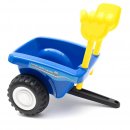 Odrážadlo Baby Mix traktor s vlečkou a náradim New Holland modré