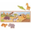 Bigjigs Toys magnetické puzzle safari