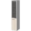 Policová skriňa Lenza Wels, pánty vpravo, 39,9x196,5x42,5cm, agát/sivá