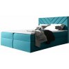 Wilsondo Čalúnená boxspring posteľ s úložným priestorom Top 6 - tyrkysová Rozmer: 180x200