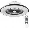 Noaton 11056BR Vega, čierna, stropný ventilátor so svetlom