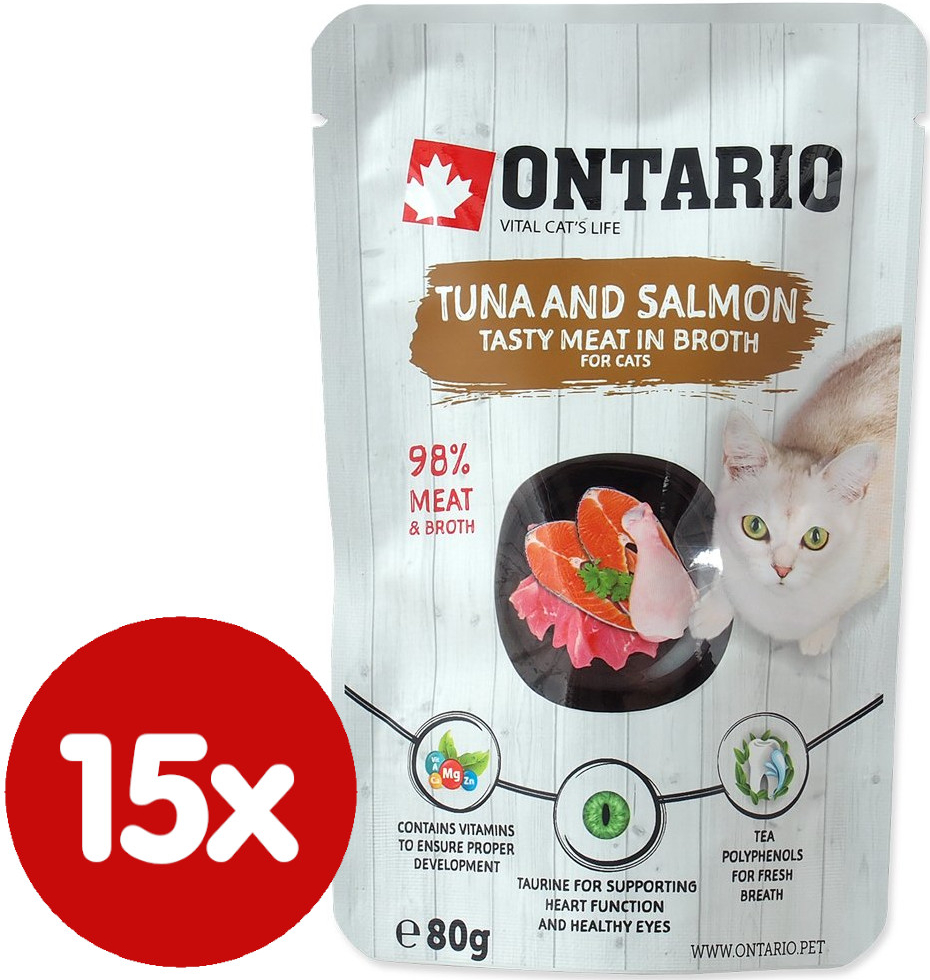 Ontario Tuna and Salmon in Broth 15 x 80 g