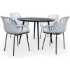 Súprava záhradného nábytku kovová Texim sivá 5 dielna