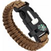 Paracordový náramok Survival 5000 Standard Profi Farba: hnedá