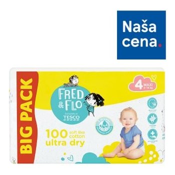 Tesco Fred & Flo Ultra Dry plienky 4 Maxi 100 ks od 14,49 € - Heureka.sk