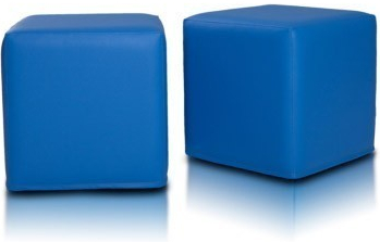 EMI taburetka kocka modrá