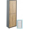 RIOMA NEW grafit/dub artisan 05, kancelárska policová skriňa