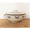 Keramická miska, bujónka na polievku, guláš s uškami a pokrievkou priemer 14 cm