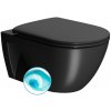 PURA ECO závesná WC misa, Swirlflush, 36x55cm, čierna dual-mat 880726