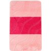Najkoberce Kúpeľňový koberček FIORI ružový, pruhy / vlny 50x80 cm