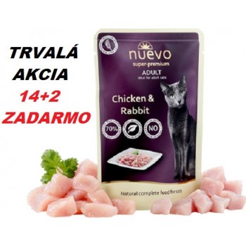 Nuevo Cat adult kura a králik 85 g