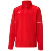 Chlapčenská mikina Puma, TEAMGOAL 1 4 ZIP TOP CORE JR červená,biela 128