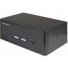 StarTech.com 2 Port Dual Monitor HDMI KVM Switch, 4K 60Hz Ultra HD HDR, Desktop 4K HDMI 2.0 KVM Switch with 2 Port USB 3.0 Hub (5Gbps) & 4x USB 2.0 HID Port, Audio, Hotkey Switching, TAA - KVM with Fa
