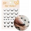 5D Nálepky na francúzsku manikúru French Black Heart SD-2290