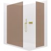 CERANO - Sprchová zástena Walk-in Crystal TL/P - 8 mm - bezvzperový systém - zlatá, bronzové sklo - 130x80x200 cm