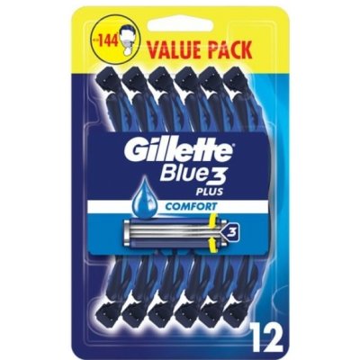 Gillette pánske jednorazové holiace strojčeky Blue3 Plus Comfort 12 ks