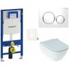 Cenovo zvýhodnený závesný WC set Geberit do ľahkých stien / predstenová montáž + WC Geberit Smyle SIKOGESSMS20
