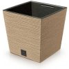 Květináč Prosperplast FURU SQUARE LOW ECO WOOD 24 cm naturo