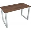 Hobis Pracovný stôl UNI O, 120x75,5x60 cm, orech/sivá