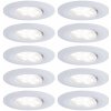 Paulmann Calla LED-zápustný reflektor, Ø9cm, 840, 10 ks, biely, IP65 - 99924