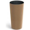 Prosperplast Kvetináč Lamie Slim Eco Drevený prírodný, variant 25 cm