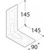 Domax KP7 Úholník s prelisom 145x145x90x2,5 mm