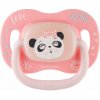 Canpol Babies symetrický silikon cumlík svietiaci Exotic Panda ružová