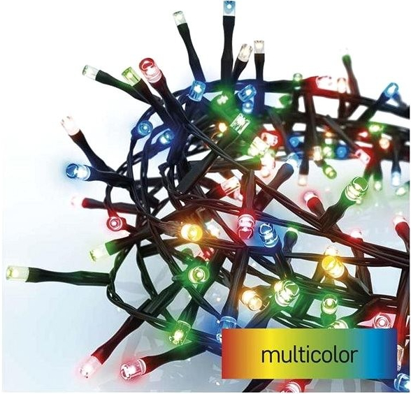 EMOS LED vianočná reťaz ježko 12 m vonkajšia aj vnútorná multicolor časovač