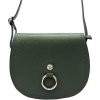 Gregorio kožená dámska crossbody kabelka tmavo zelená