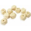 Natana hranaté korálky drevené 14 mm 10 ks