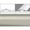 Prechodové lišty A03 - SAMOLEPIACE šírka 3 x výška 0,5 x dĺžka 270 cm - inox