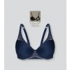 Podprsenka Sassa Flexicup s krajkou 80B Tmavomodrá S kosticou