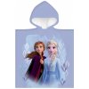 CARBOTEX - Dievčenské bavlnené pončo osuška s kapucňou Ľadové kráľovstvo - Frozen Elsa a Anna / 50 x 110 cm