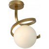 Stropné svietidlo zlaté sklenené biele guľa 1xE27 20W SARABI Rabalux