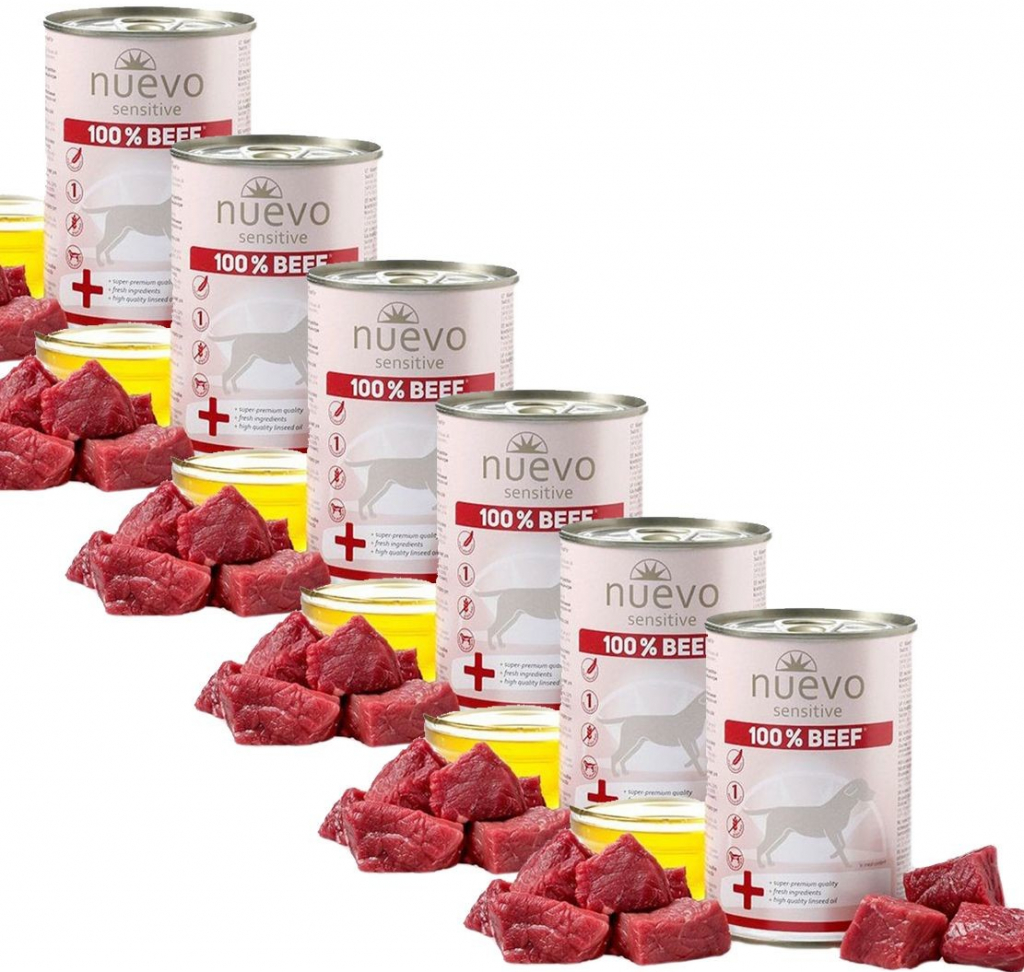 Nuevo Dog Sensitive 100% Beef 6 x 400 g