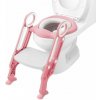 Bamny Detské sedadlo so schodíkmi na WC ružová