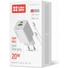 USB Nabíjačka ColorWay GaN Mini 20W PD Port PPS USB (Type-C PD + USB QC4.0) + kábel Type-C (CW-CHS062PDC-WT)