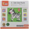 Viga puzzle kocky divoké zvieratá 4 ks