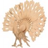 Woodcraft Drevené 3D puzzle Páv M014