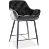 Signal CHERRY H-2 VELVET barová jedálenská stolička čierny rám/BLACK BLUVEL 19