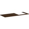Hansgrohe Xelu Q Doska pod umývadlo 136x55 cm, výrez vpravo, tmavý orech 54098630-HG