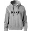 Karate postavy - Oversized mikina dámská Moon - kratšia + širšia - XS ( Tmavosivý melír )