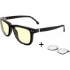 GUNNAR kancelárske/herné okuliare CUPERTINO ONYX * jantárové/číre sklá * BLF 65 / BLF 35 * GUNNAR focus