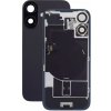 Apple iPhone 16 Plus - Sklo Zadného Housingu + Sklíčko Kamery + Kovový Pliešok + Magsafe Magnet (Black), Black